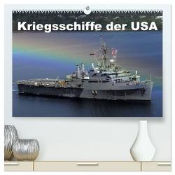 Kriegsschiffe der USA (hochwertiger Premium Wandkalender 2024 DIN A2 quer), Kunstdruck in Hochglanz von Stanzer,  Elisabeth