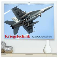 Kriegstechnik. Kampfjet-Impressionen (hochwertiger Premium Wandkalender 2024 DIN A2 quer), Kunstdruck in Hochglanz von Stanzer,  Elisabeth