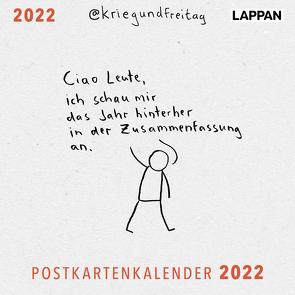 @kriegundfreitag Postkartenkalender 2022 von @KriegundFreitag