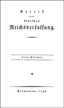 Kritik der deutschen Reichsverfassung von Becker,  Johann Nikolaus