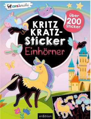 Kritzkratz-Sticker – Einhörner von Schindler,  Eva