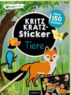 Kritzkratz-Sticker – Tiere von Schindler,  Eva