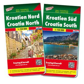 Kroatien Nord und Süd, Autokarten Set 1:150.000 von Freytag-Berndt und Artaria KG