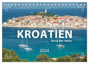 KROATIEN – Perle der Adria (Tischkalender 2024 DIN A5 quer), CALVENDO Monatskalender von Weigt,  Mario
