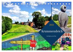 Krummendeich – Dorfidylle an der Elbe (Tischkalender 2024 DIN A5 quer), CALVENDO Monatskalender von von Loewis of Menar,  Henning