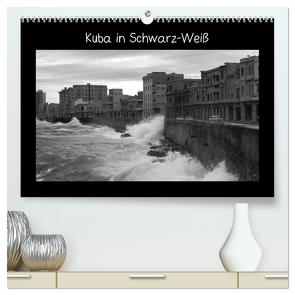 Kuba in Schwarz-Weiß (hochwertiger Premium Wandkalender 2024 DIN A2 quer), Kunstdruck in Hochglanz von Kaiser,  Ralf