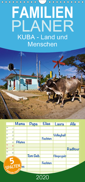 KUBA – Land und Menschen – Familienplaner hoch (Wandkalender 2020 , 21 cm x 45 cm, hoch) von Thiel (www.folkshow.de),  Marco