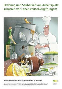 Küchenhygiene Comicposter von Ebert,  Nik, Gomm,  Ute