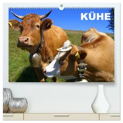 Kühe / Geburtstagskalender (hochwertiger Premium Wandkalender 2024 DIN A2 quer), Kunstdruck in Hochglanz von Stanzer,  Elisabeth