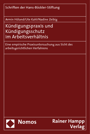 Kündigungspraxis und Kündigungsschutz im Arbeitsverhältnis von Beier,  Astrid, Erthal,  Claudia, Höland,  Armin, Kahl,  Ute, Kranhold,  Andrea, Richter,  Kathrin, Zeibig,  Nadine