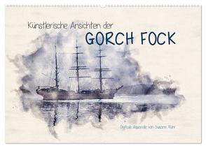 Künstlerische Ansichten der Gorch Fock (Wandkalender 2024 DIN A2 quer), CALVENDO Monatskalender von Kuhr,  Susann