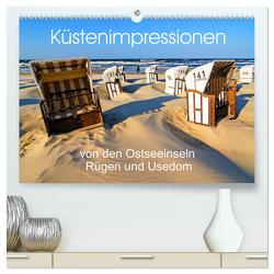 Küstenimpressionen von den Ostseeinseln Rügen und Usedom (hochwertiger Premium Wandkalender 2024 DIN A2 quer), Kunstdruck in Hochglanz von Ferrari,  Sascha