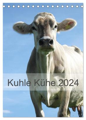 Kuhle Kühe 2024 (Tischkalender 2024 DIN A5 hoch), CALVENDO Monatskalender von Dietsch,  Monika