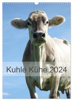 Kuhle Kühe 2024 (Wandkalender 2024 DIN A3 hoch), CALVENDO Monatskalender von Dietsch,  Monika