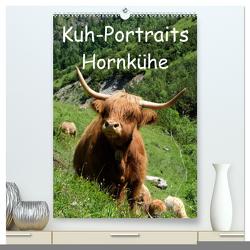 Kuhportraits Hornkühe (hochwertiger Premium Wandkalender 2024 DIN A2 hoch), Kunstdruck in Hochglanz von Goldscheider,  Stefanie