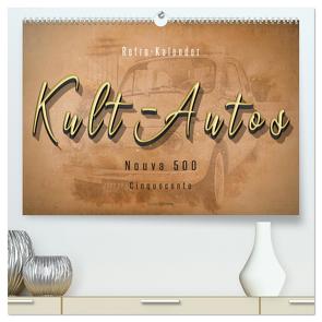 Kult-Autos, Nuova 500 (hochwertiger Premium Wandkalender 2024 DIN A2 quer), Kunstdruck in Hochglanz von Roder,  Peter