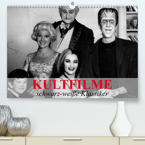 Kultfilme – schwarz-weiße Klassiker (Premium, hochwertiger DIN A2 Wandkalender 2023, Kunstdruck in Hochglanz) von Stanzer,  Elisabeth