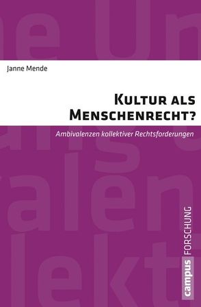 Kultur als Menschenrecht? von Mende,  Janne