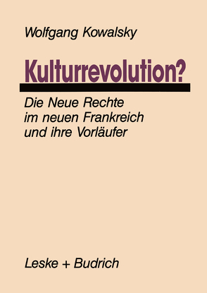 Kulturrevolution? von Kowalsky,  Wolfgang