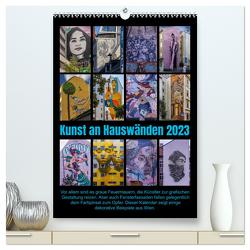 Kunst an Hauswänden (hochwertiger Premium Wandkalender 2024 DIN A2 hoch), Kunstdruck in Hochglanz von Braun,  Werner