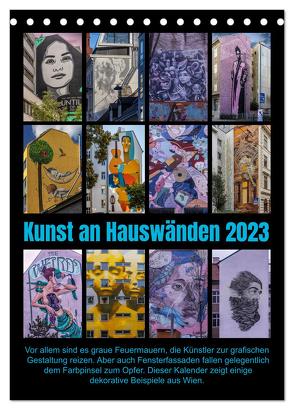 Kunst an Hauswänden (Tischkalender 2024 DIN A5 hoch), CALVENDO Monatskalender von Braun,  Werner