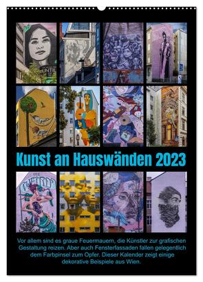 Kunst an Hauswänden (Wandkalender 2024 DIN A2 hoch), CALVENDO Monatskalender von Braun,  Werner