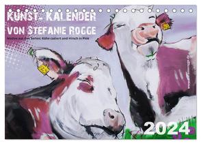 Kunst-Kalender von Stefanie Rogge (Tischkalender 2024 DIN A5 quer), CALVENDO Monatskalender von Rogge,  Stefanie