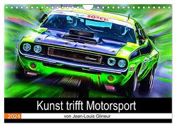 Kunst trifft Motorsport (Wandkalender 2024 DIN A4 quer), CALVENDO Monatskalender von Glineur,  Jean-Louis