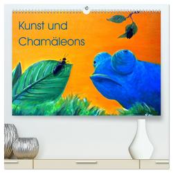 Kunst und Chamäleons (hochwertiger Premium Wandkalender 2024 DIN A2 quer), Kunstdruck in Hochglanz von Knyssok,  Sonja