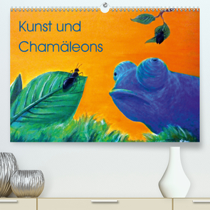 Kunst und Chamäleons (Premium, hochwertiger DIN A2 Wandkalender 2021, Kunstdruck in Hochglanz) von Knyssok,  Sonja
