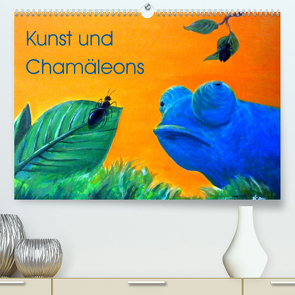 Kunst und Chamäleons (Premium, hochwertiger DIN A2 Wandkalender 2023, Kunstdruck in Hochglanz) von Knyssok,  Sonja