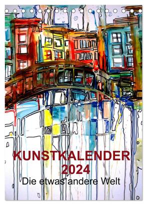 Kunstkalender 2024 „Die etwas andere Welt“ (Tischkalender 2024 DIN A5 hoch), CALVENDO Monatskalender von Horvath,  Melinda
