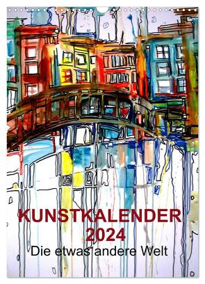 Kunstkalender 2024 „Die etwas andere Welt“ (Wandkalender 2024 DIN A3 hoch), CALVENDO Monatskalender von Horvath,  Melinda