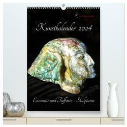 Kunstkalender 2024 – Encaustic und Tuffstein – Skulpturen (hochwertiger Premium Wandkalender 2024 DIN A2 hoch), Kunstdruck in Hochglanz von Crawitz,  Stanley