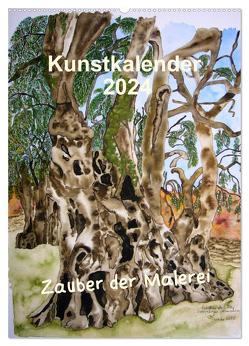 Kunstkalender 2024 – Zauber der Malerei (Wandkalender 2024 DIN A2 hoch), CALVENDO Monatskalender von Kröll,  Ulrike