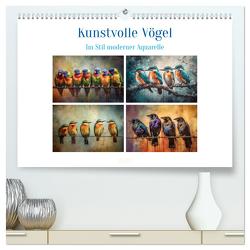 Kunstvolle Vögel (hochwertiger Premium Wandkalender 2024 DIN A2 quer), Kunstdruck in Hochglanz von Gierok-Latniak,  Steffen