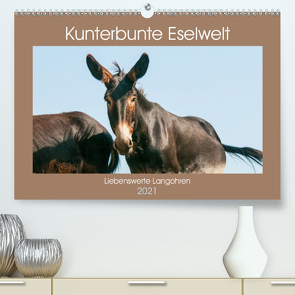 Kunterbunte Eselwelt – Liebenswerte Langohren (Premium, hochwertiger DIN A2 Wandkalender 2021, Kunstdruck in Hochglanz) von Bölts,  Meike