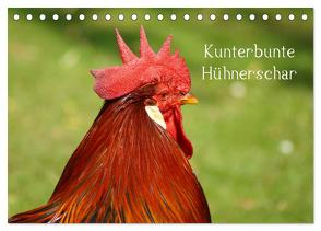 Kunterbunte Hühnerschar (Tischkalender 2024 DIN A5 quer), CALVENDO Monatskalender von Kattobello,  Kattobello