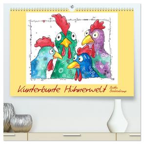 Kunterbunte Hühnerwelt (hochwertiger Premium Wandkalender 2024 DIN A2 quer), Kunstdruck in Hochglanz von Berkenkamp,  Britta