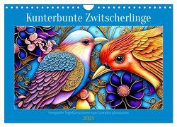 Kunterbunte Zwitscherlinge (Wandkalender 2024 DIN A4 quer), CALVENDO Monatskalender von glandarius,  Garrulus
