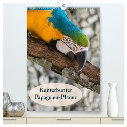 Kunterbunter Papageien-Planer (hochwertiger Premium Wandkalender 2024 DIN A2 hoch), Kunstdruck in Hochglanz von Beuck,  Angelika