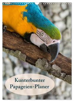 Kunterbunter Papageien-Planer (Wandkalender 2024 DIN A3 hoch), CALVENDO Monatskalender von Beuck,  Angelika