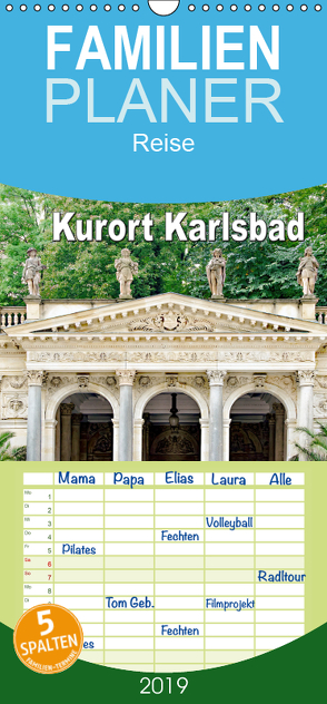 Kurort Karlsbad – Familienplaner hoch (Wandkalender 2019 , 21 cm x 45 cm, hoch) von Schwarze,  Nina