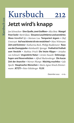 Kursbuch 212 von Anderl,  Dr. Sibylle, Felixberger,  Peter, Nassehi,  Armin