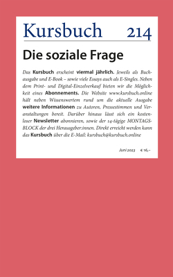 Kursbuch 214 von Anderl,  Dr. Sibylle, Felixberger,  Peter, Nassehi,  Armin