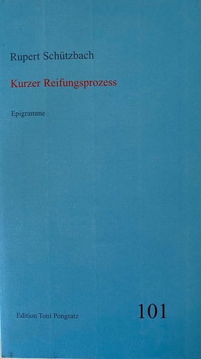 Kurzer Reifungsprozess von Rammer,  Stefan, Schützbach,  Rupert