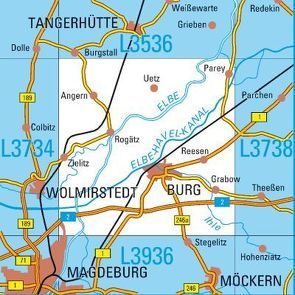 L3736 Burg Topographische Karte 1:50000