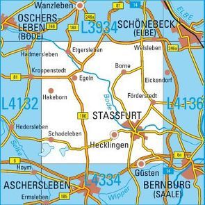 L4134 Staßfurt Topographische Karte 1:50000