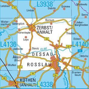 L4138 Dessau-Roßlau Topographische Karte 1:50000