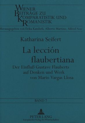 La lección flaubertiana von Seifert,  Katharina